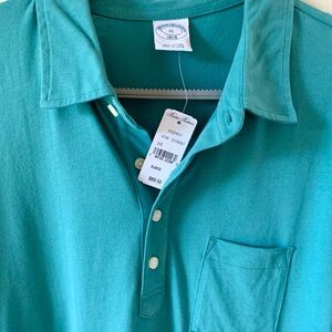NWT Brooks Brothers Vintage-Style Polo Shirt, Men’s XL Soft Green